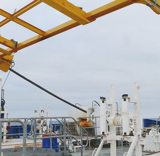 Cable laying vessel NKT Victoria during installation work